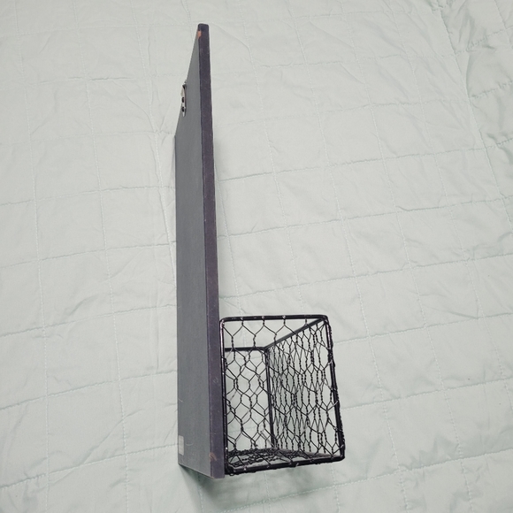 THERE'S ALWAYS TIME FOR WINE cork basket mail basket keys Wall Basket and Sign - Picture 3 of 12